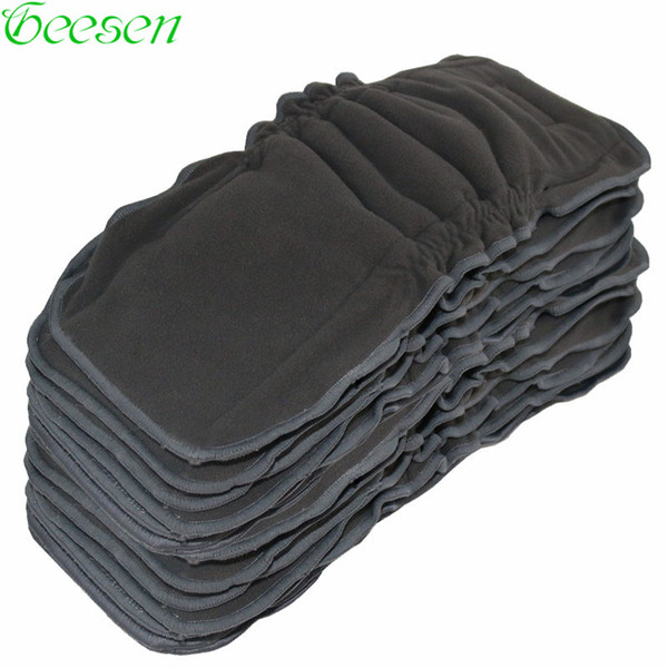 Baby Cloth Diaper 5 PCS Reusable Bamboo Charcoal Insert Mat Nappy Inserts Changing Liners 5layer Gussets Bamboo Charcoal Insert