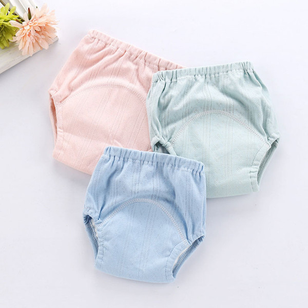 New Baby Kids 4 Layer Gauze waterproof Training Pants Toddle Reusable Solid Cloth Diaper Free Shipping