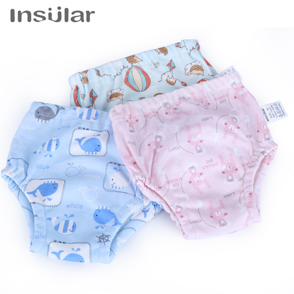 Baby Training Pants 2pcs/Set Baby Diaper Reusable Nappy Washable Diapers Cotton Learning Pants Kids Wear