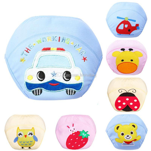 Baby Strawberry aircraft owl ladybug Diapers Newborns Learning pp pants Reusable kids underwear infant Nappies C4497