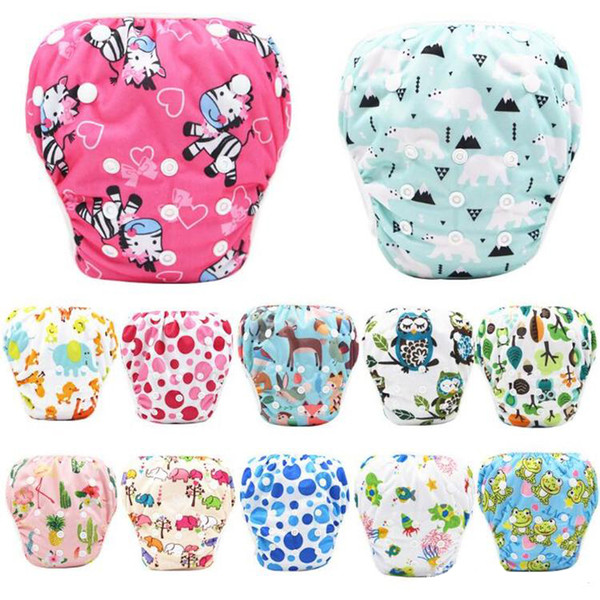 40 Styles Adjustable Baby Swim Diaper Reusable Nappy Pants Infant Baby Boy Girl Reusable Swimwear Waterproof Swimming Diapers DHL