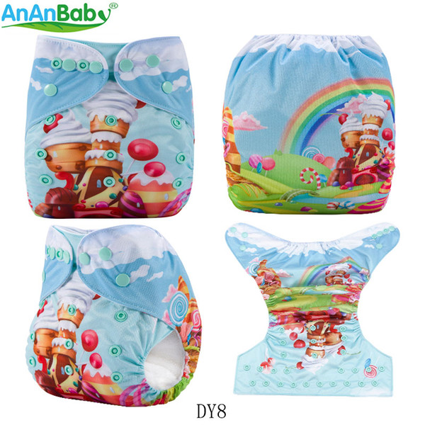 U Pick Ananbaby Reusable Waterproof Baby Nappy Adjustable One Size Pocket Cloth Diaper with 1pc Insert