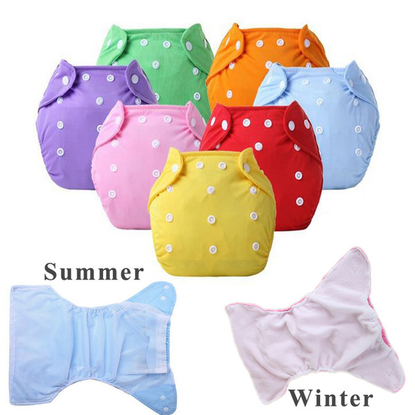 Colorful Baby Reusable Diapers Cloth Pocket Diaper Waterproof Washable Nappies Diapers Pants 3-10KG Baby Pocket Cloth Reusable