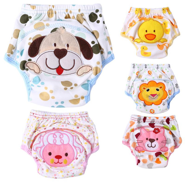 Waterproof Reusable Baby Cotton Cloth Diaper Reusable Children Newborn Nappies Training Pants Washable Babies Underpants S M L