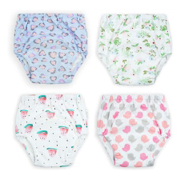 4pcs Cotton Baby Reusable Diaper Newborn Washable Cloth Diaper Baby Child Cotton Swim Training Pants Underwear