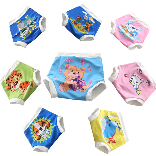 High Waist Baby Swim Cloth Diapers 3 Sizes, Newborn to Toddler Swim Cloth Diapers Swimsuit Washable Pool Pant Diaper Baby