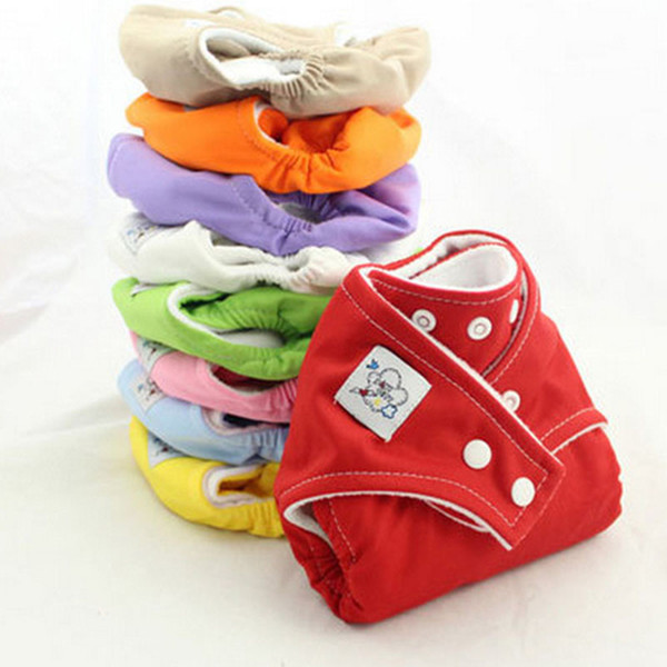 100% Cotton Adjustable Washable Baby Cloth Diapers Reusable Baby Cloth Nappy 9 Color Can Choose NO Diaper Inserts