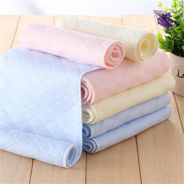 3 Layers Ecological Cotton Soft and Breathable Baby Cloth Nappy Inserts Reusable Washable Diapers Nappy Liners 5pcs/set