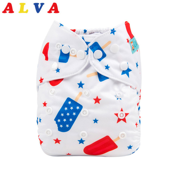 ALVABABY Cloth Diapers Baby 1pc New Arrival Reusable Cloth Diaper with 1pc Microfiber Insert