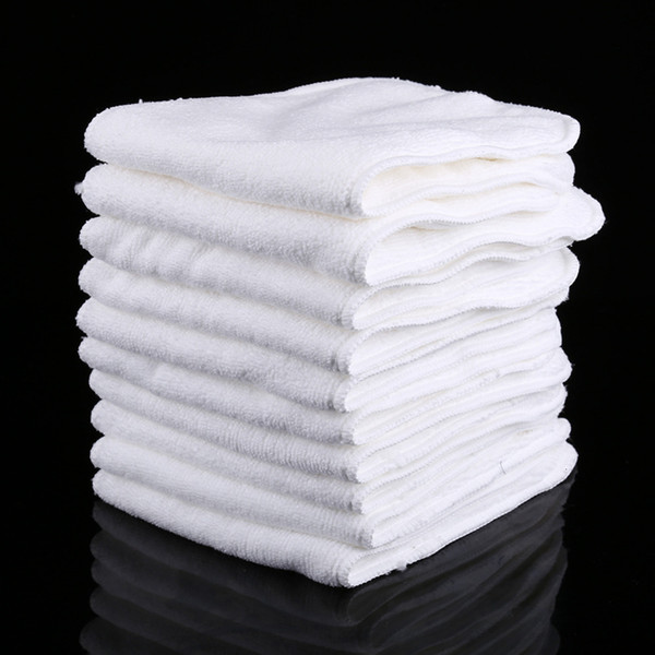 10 PCS /lot Washable Baby Infant Cloth Diapers Liners 3 Layers Reusable Soft Cotton Insert Baby Care Nappy Liner LY191205