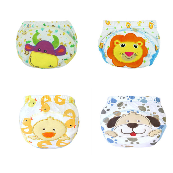 4PCS Diapers baby diaper children's underwear reusable nappies training pants panties for toilet training Learning Pants Kids