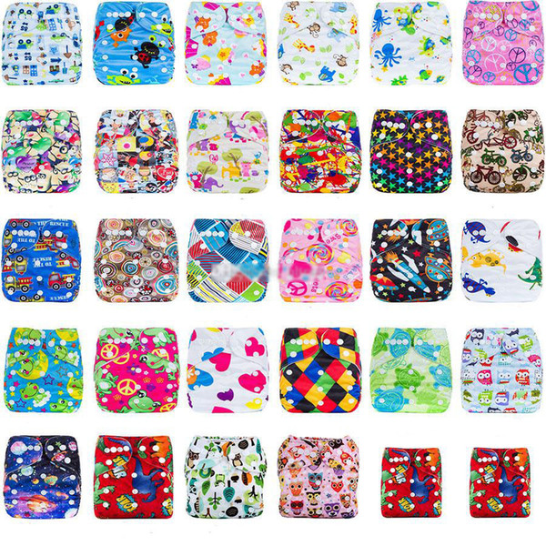 Baby cartoon print adjustable Diapers Cover Cloth Breathable Reusable Leakproof baby Diaper Covers pants kids Bread pants 29 styles C4215