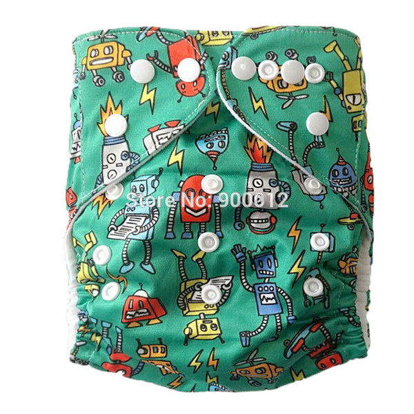 Pocket Cloth Diapers OS Pattern Washable Leaking Guard Urine Nappies With Microfiber Inserts 500 sets 1+1 Free Shipping