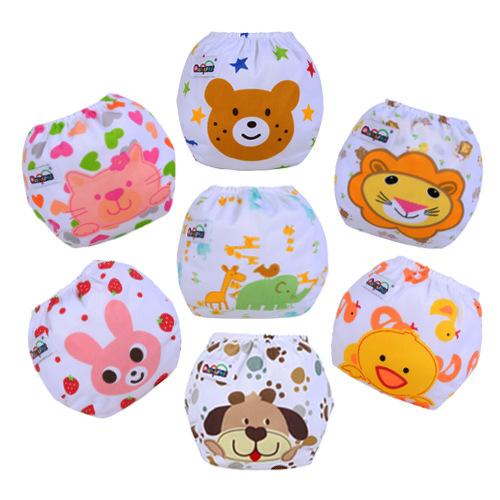 Cute Baby Diapers Infants Children Baby Cotton Training Pants Washable Baby Cloth Nappies