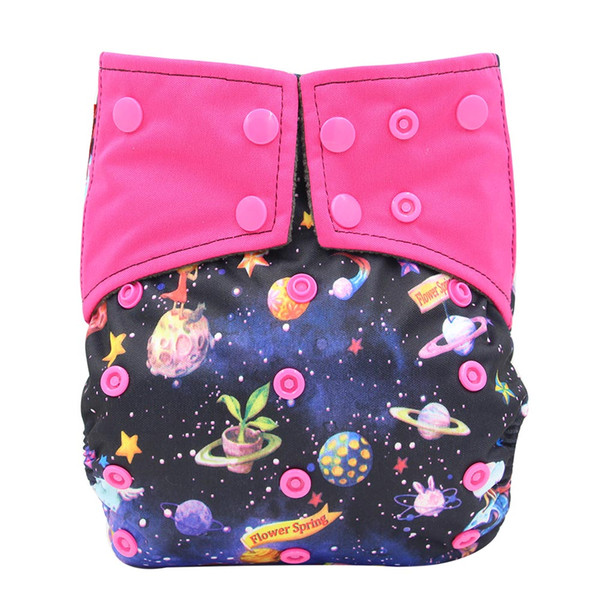 Reusable Cloth Diaper All-in-one AIO Baby Nappies Couche Lavable Waterproof Pocket Diaper Double Gussets Diaper Cover