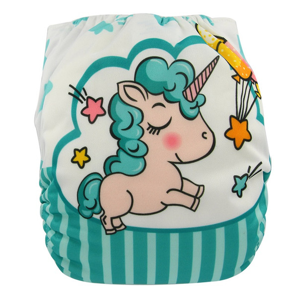 Washable Unicorn Cloth Diapers Waterproof Reusable Cloth Diaper Cover Couche Lavable Baby Nappies One Size Fits All