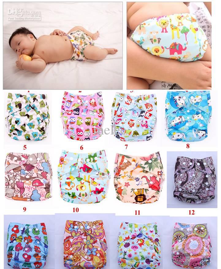 Cartoon Animal Baby Diaper Covers Cloth nappy Toddler TPU Cloth Diapers Colorful Bags Zoo 12 color