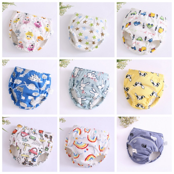 Baby Diapers 6 Layers Newborn Training Pants Reusable Infant Diaper Covers Cartoon Baby Toddler Shorts Nappies Cloth 25 Designs YW3300