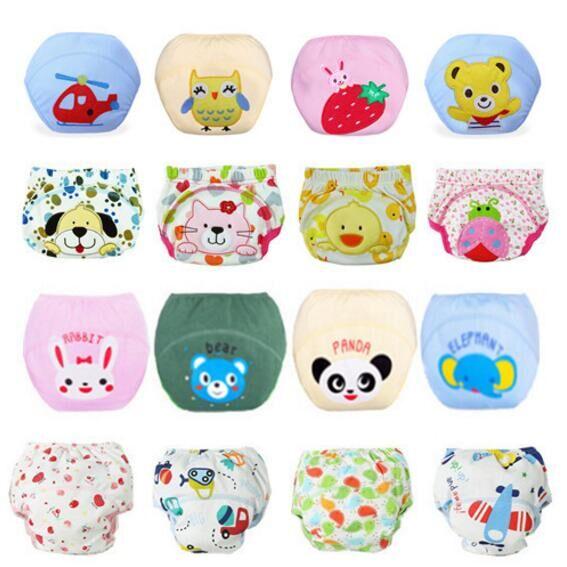 1 Piece Baby Training Pants Baby Diaper Reusable Nappy Washable Diapers Cotton Learning Pants 19 Designs