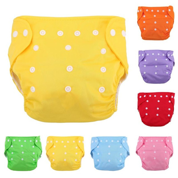 Newbrons Baby Diapers Reusable Nappies Cloth Diaper Children Baby Cotton Washable Training Pants Waterproof Solid Color Panties Nappy