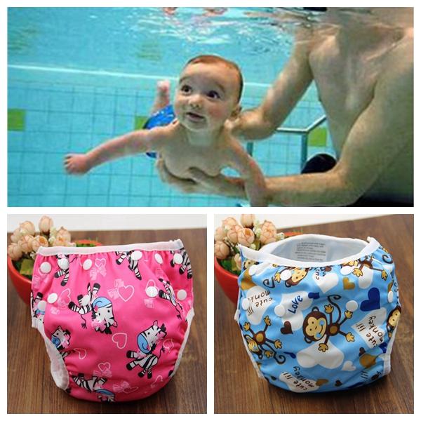 Unisex One Size Waterproof Adjustable Swim Diaper Pool Pant Swim Diaper Baby Reusable Washable Pool Diaper 16 Color