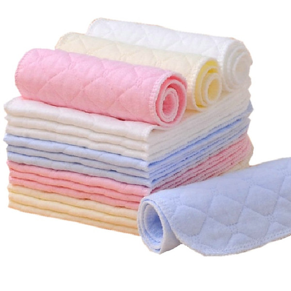 10pcs/lot Tsaujia 3 Layers Ecological Coon Baby Cloth Nappy Inserts Reusable Washable Diapers Nappy Changing KF005