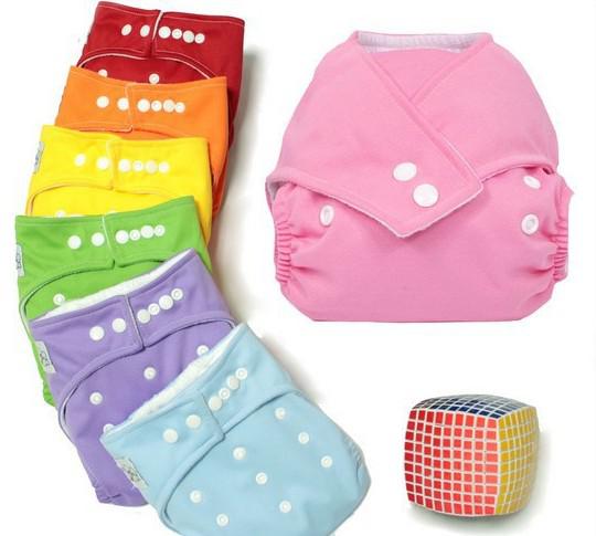 Plain color Baby Diapers +Inserts Cheaper Baby Diapers Babyland Cloth Diaper Pockets