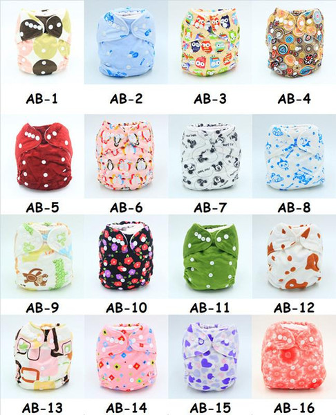 Baby Diaper Nappy Pants Infant Boy Girl Cloth Diapers Adjustable Organic Printed Cartoon Washable Waterproof Reusable