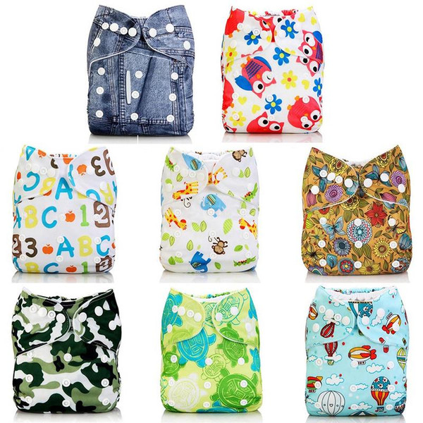 Cartoon Waterproof Breathable Leak-Proof Quick-Drying Environmentaly Friendly Cloth Diapers Pants Washable Diapers Reused