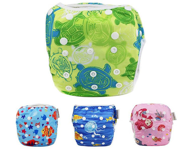 50pcs Unisex One Size Waterproof Adjustable Swim Diaper Pool Pant Swim Diaper Baby Reusable Washable Pool Diaper Y161