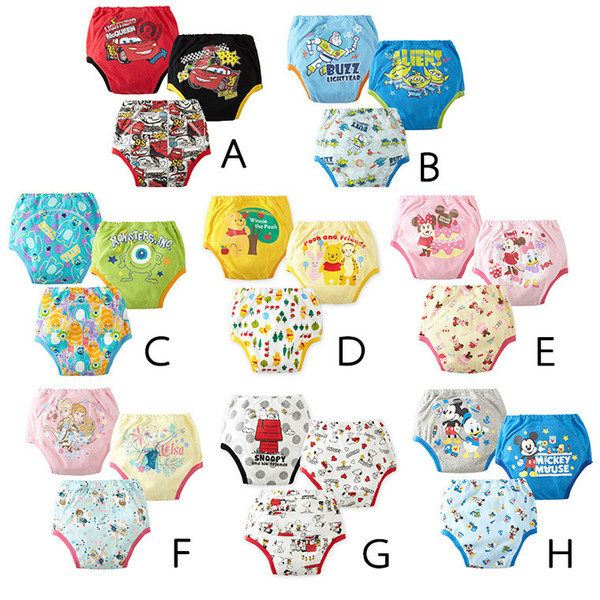 Printed Kids Training waterproof leakproof Pant Cartoon Diapers Print Baby Nappies Prints Modern Kid Cloth Diapers Boys and Girls S19JS102