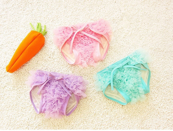 PrettyBaby Baby Girls Toddler Holiday Ruffle Lace Bloomers Diaper Cover Reusable Diapers Training Panties high quality 3 colors