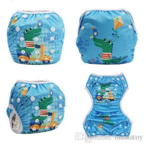 Unicorn Printing Adjustable Baby kids Swim Diaper Nappy Pants Baby Toddlers Boys Girls Reusable Swimming Trunks Swimwear Board Shorts