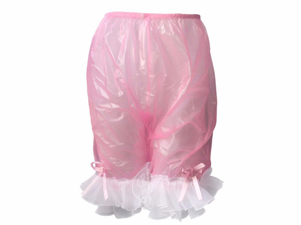 Haian Incontinence PVC Adult Baby Bloomers with White White lace frill Color P011A-5