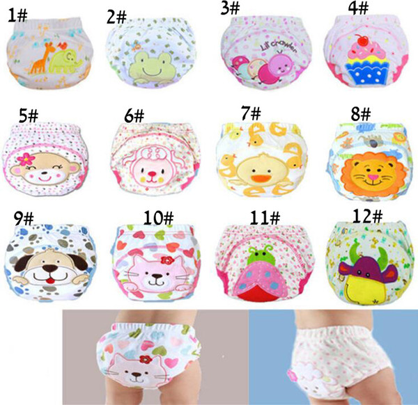 Cute Baby Diapers Reusable Nappies Cloth Diaper Washable Infants Children Baby Cotton Training Pants Panties Nappy Changing