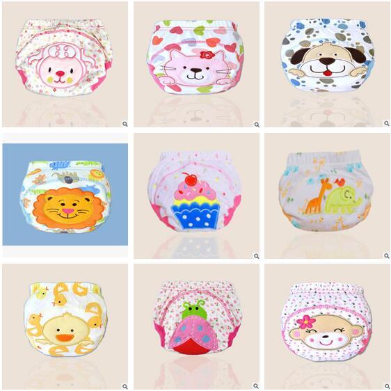 Cartoon Animal Lion Baby Diapers Washable Nappies Cloth Diaper Reusable Infants Toddler Baby Top Quality 3 Layers Cotton Diaper Nappy 658