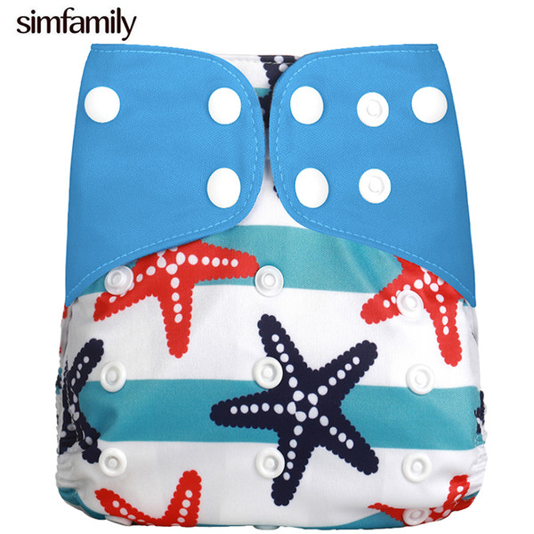 [simfamily] 2018 New 1PCS One Size Pocket Cloth Diaper pul fabric Adjustable Washable Nappy fit 3-15kg baby