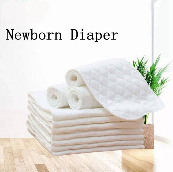 Newborn Diaper Reusable Washable Cloth Diaper Soft Cotton Inserts For Baby Nappies Super-absorbency Microfiber Nappy Liners 10 Pcs/Lot YL456