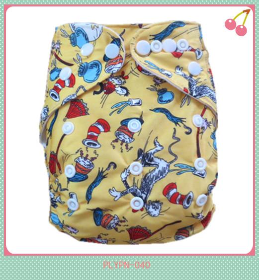 2015 New Design 5pcs Cartoon Prints Newborn Cloth Diapers Washable Without Insert Nappies