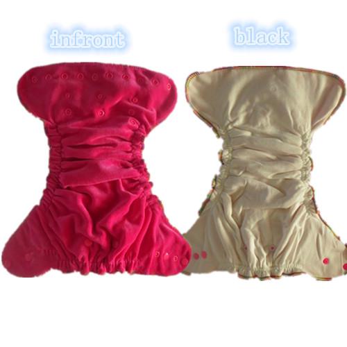 2016 High quality 4 pcs Organic bamboo diaper velour NO PUL WATERPROOF nappies one size Free Shipping