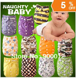 Free Shipping Printed Bamboo Baby Cloth Diaper 50pcs+100pcs 4 layers(2+2) Bamboo charcoal inserts