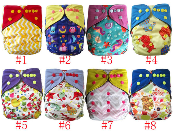 AIO reusable washable Nappies bamboo charcoal double gusset cloth diaper One Size Fit All China Factory