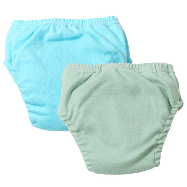 2 PCS/Lot Double Liners Baby Training Panties Boy Girl Cotton Nappies for Toddler Kids Reusable Diapers