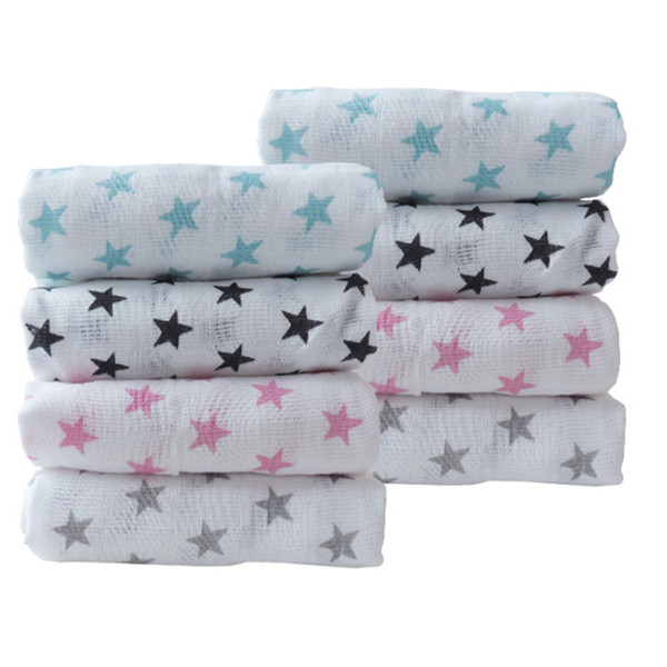 4 Pieces Muslin Diapers Baby Cotton Nappy Newborn Reusable Diapers Repeated Use Gauze Cloth Nappies 70*70 cm