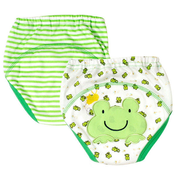 2 PCS/Lot Baby Potty Training Pants Nappies for Toddler Boys Girls Cotton Cloth Diapers Panties Washable Reusable