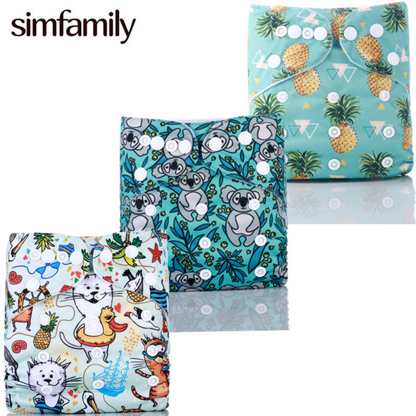 [simfamily]2018 New 3pcs/set Washable Cloth Diaper Cover Adjustable Nappy Reusable Cloth Diapers Available 0-2years 3-15kg baby