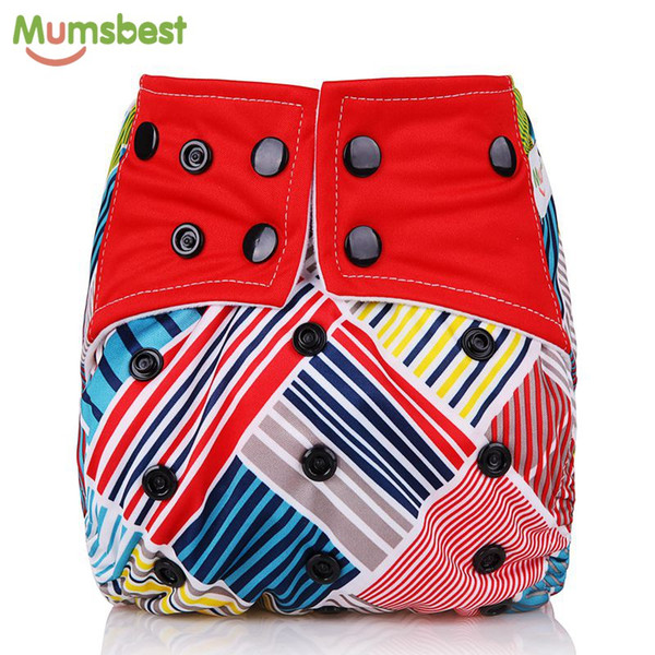 [Mumsbest] 2018 New Arrival Baby Cloth Diapers Adjustable Diaper Washable Waterproof Reusable Nappies Suit 0-2 years 3-15kg