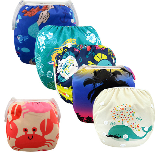 2016 Fashion New designs, Summer Swim Diapers Baby Kids, Adjustable Reusable Nappies Swimming Diaper Cover