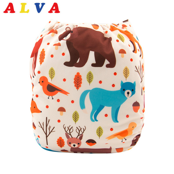 New Arrival! Alvababy Baby Cloth Diapers Reusable Baby Cloth Nappy with 1pc Microfiber Insert