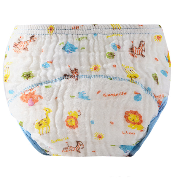 Cute Baby Diapers Reusable Nappies Cloth Washable Infants Baby Cotton Training Pants Baby Gauze Anti-side Leakage Panties